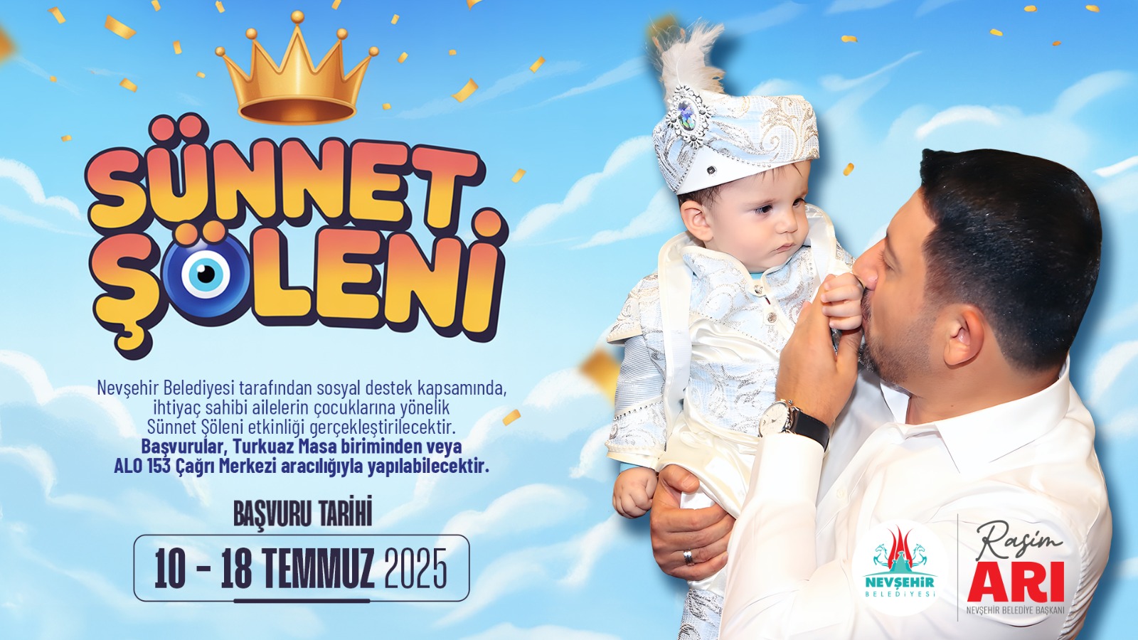 Nevşehir Belediyesi Sünnet Şöleni İçin Kayıtlarımız Başladı